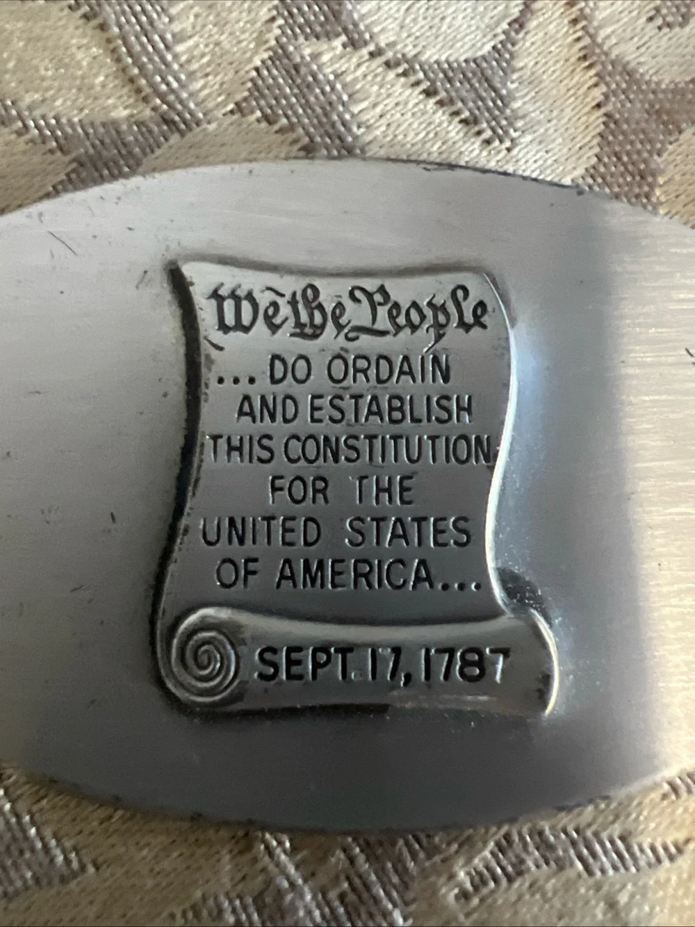 We The People Keyring Silver Gift Novelty